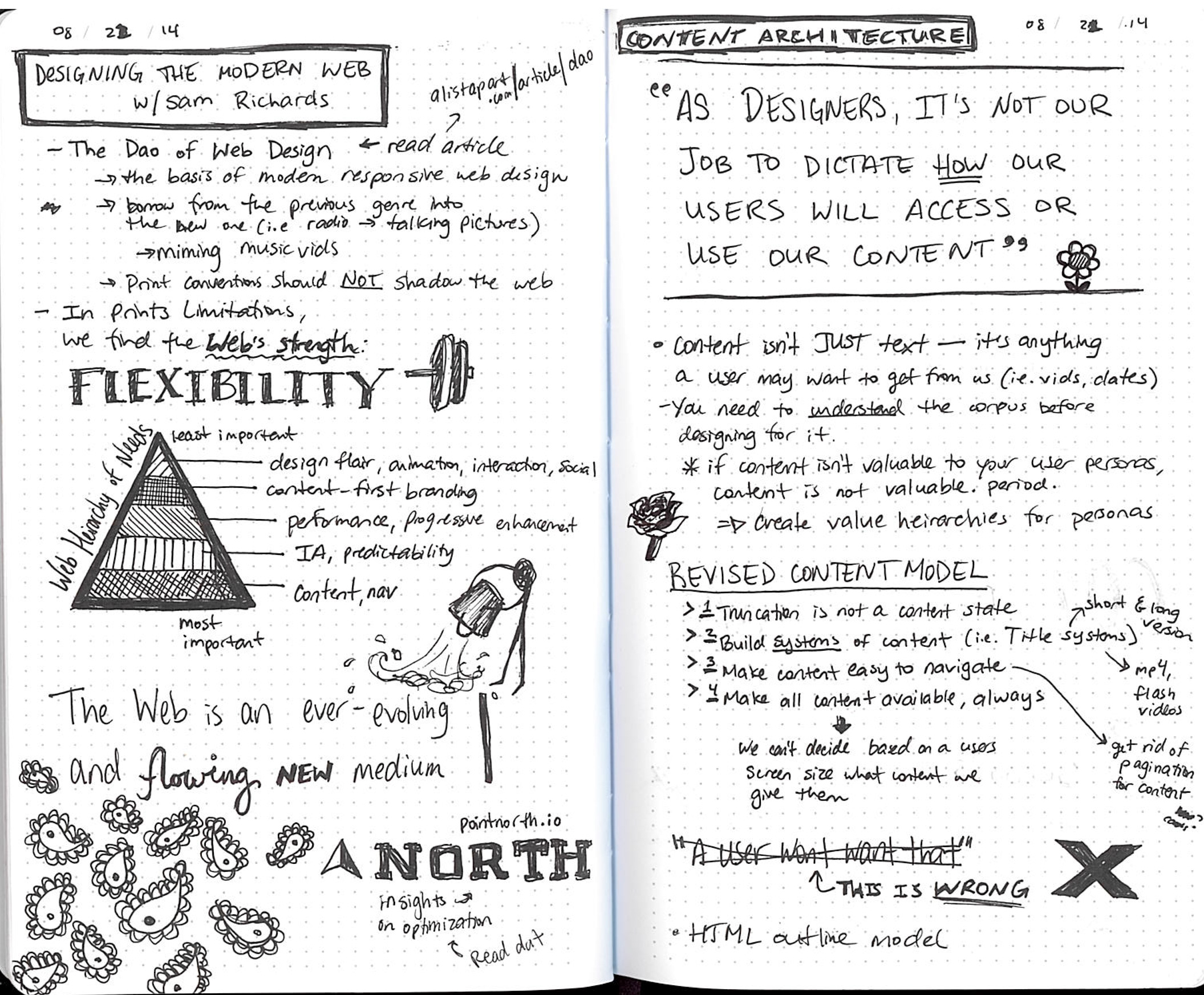 Una's sketchnotes from a Talk by Sam Richard