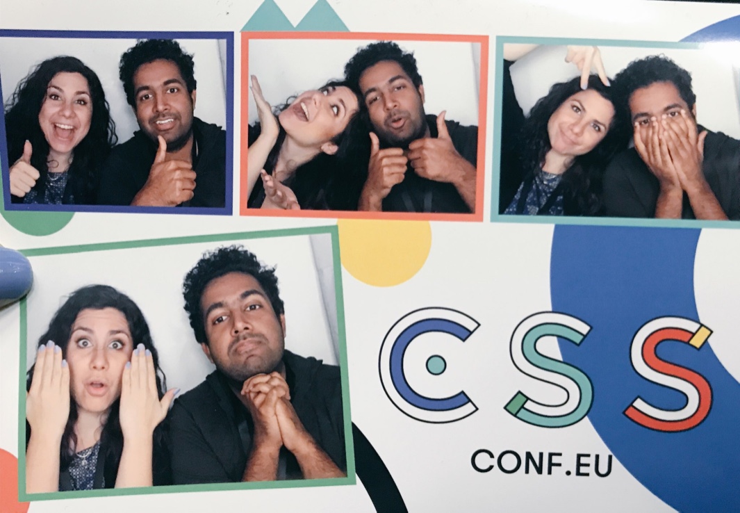 Photobooth images from CSS Conf EU