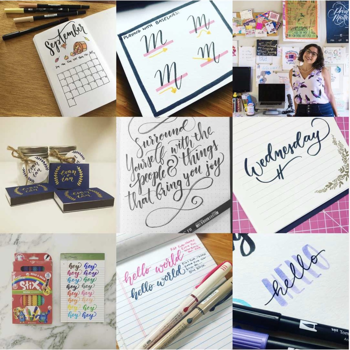Lettering Instagram Account -- best 9